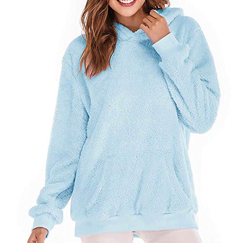 Mujer Sudadera Caliente y Esponjoso Tops Chaqueta Suéter Abrigo Jersey Mujer Otoño-Invierno Talla Grande Hoodie Sudadera con Capucha riou