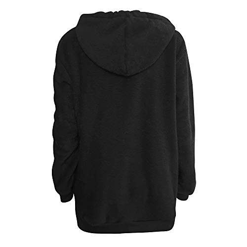 Mujer Sudadera Caliente y Esponjoso Tops Chaqueta Suéter Abrigo Jersey Mujer Otoño-Invierno Talla Grande Hoodie Sudadera con Capucha riou