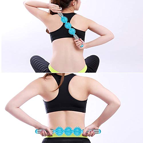 Muscular Roller Masajeador Alivio Masaje Palo Rodillo Masajeador Punto Masajear Músculos Rodillo Fascia Roller Muscular Bolas Masaje Erizo Para Alivia Dolor Muscular Las Piernas Abdomen Cintura