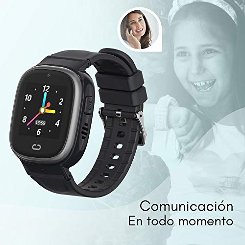 MY WATCH ★ Reloj GPS Niños 2.0 Smartwatch para Niños Color Negro Resistente al Agua Pantalla Táctil Reloj Niño GPS Localizador y Llamadas, WiFi, LBS, Voz, Cámara, SOS Batería 520 Mah