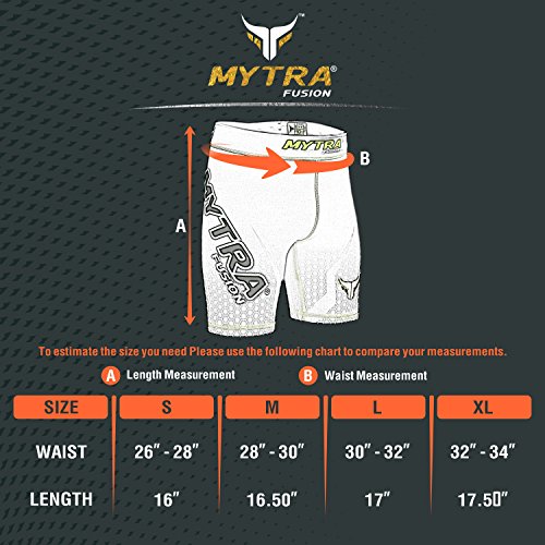 Mytra Fusion Pantalones Cortos Vale Tudo de compresión térmica MMA, con Capa Base, para Crossfit y para Correr, Negro y Gris, XL, de la Marca