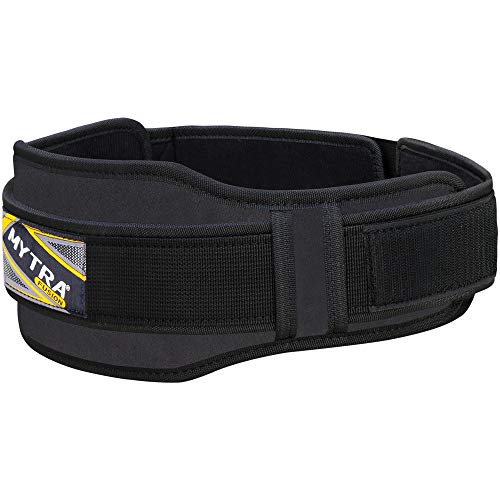 Mytra Fusion Unisex Gym Belt Fitness Belt for Exercise, Weightlifting, Powerlifting, Crossfit Training (Black, Large)