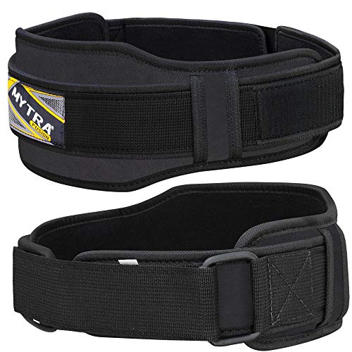 Mytra Fusion Unisex Gym Belt Fitness Belt for Exercise, Weightlifting, Powerlifting, Crossfit Training (Black, Large)