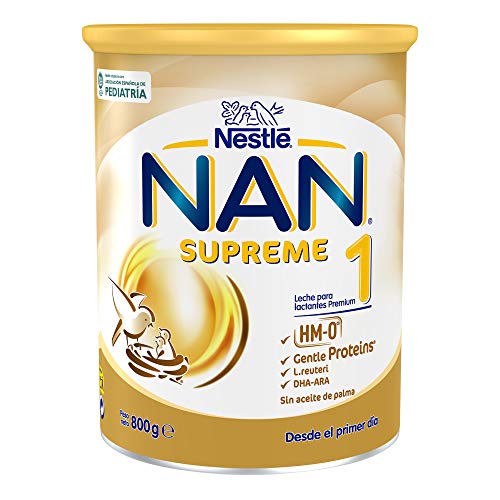 NAN SUPREME 1 - Leche para lactantes en polvo, fórmula para bebé, desde el primer día, 800g