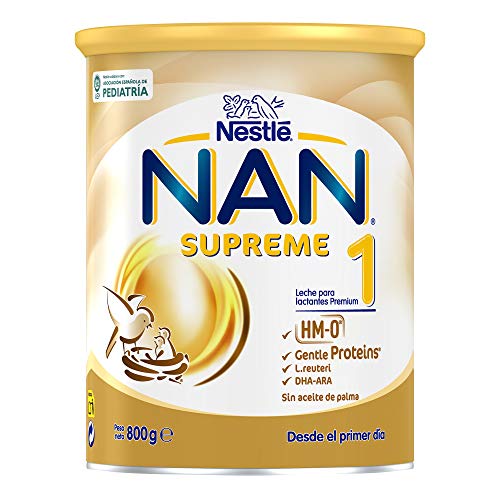 NAN SUPREME 1 - Leche para lactantes en polvo, fórmula para bebé, desde el primer día, 800g