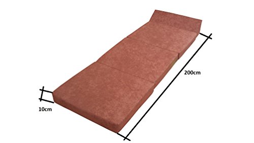 Natalia Spzoo Colchón Plegable Cama de Invitados colchón de Espuma 200x70 cm FM (Marrón Claro)