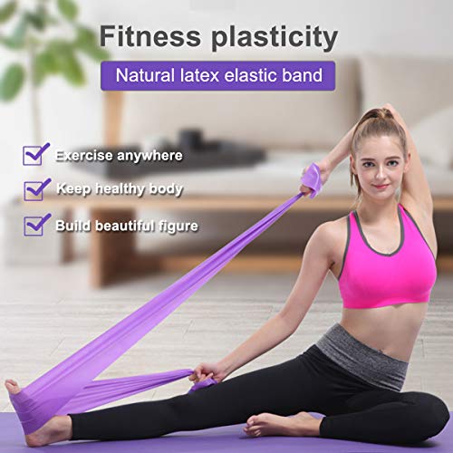 NATUCE 2 Pcs Bandas Elasticas de Fitness, 1.5M x 15CM Látex Natural Cintas Ejercicio Bandas para Yoga, Pilates, Crossfit, Estiramientos, Fisioterapia, Entrenamiento de Fuerza, Mujer y Hombre