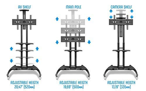 NB AVA1500-60-1P - Soporte móvil de suelo para pantallas LCD, LED , Plasma y curvadas de 32" a 65"  y hasta 45.5 kg