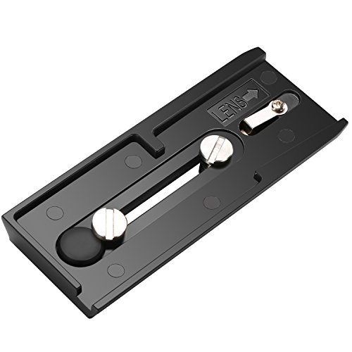 Neewer Rápido Conecto Liberación Rápida Correderas de Montaje de cámara Placa con 1/4" y 3/8" Tornillos de Montaje para Manfrotto 501HDV 503HDV 701HDV MH055M0-Q5