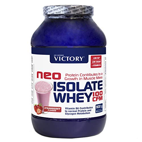 Neo Iso Whey 100CFM 900gr Fresa. 100% aislado de proteina de suero. Sin grasas. Para dietas keto.