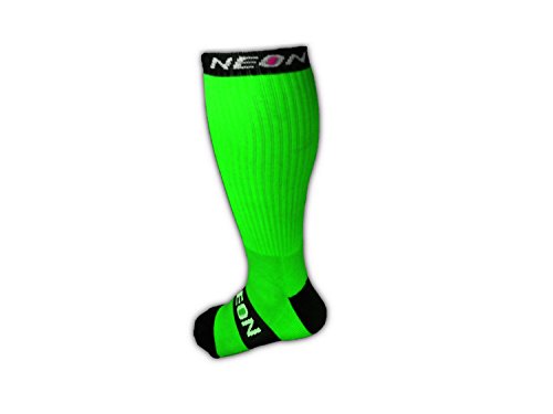 neon - Calcetines Altos de Deporte - Verde - 40-44