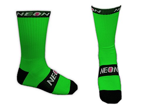 neon - Calcetines Altos de Deporte - Verde - 40-44