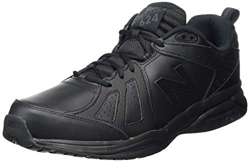 New Balance 624v5, Zapatillas Deportivas para Interior para Hombre, Negro (Black/Black Ab5), 42.5 EU X Wide