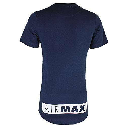 Nike Air Max - Camiseta de manga corta y cuello redondo, para hombre S-2 X L azul azul marino Medium