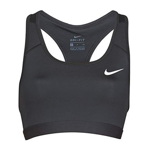 NIKE Med Band Bra Non Pad Sujetador de Deporte, Mujer, Black/Black/(White), M