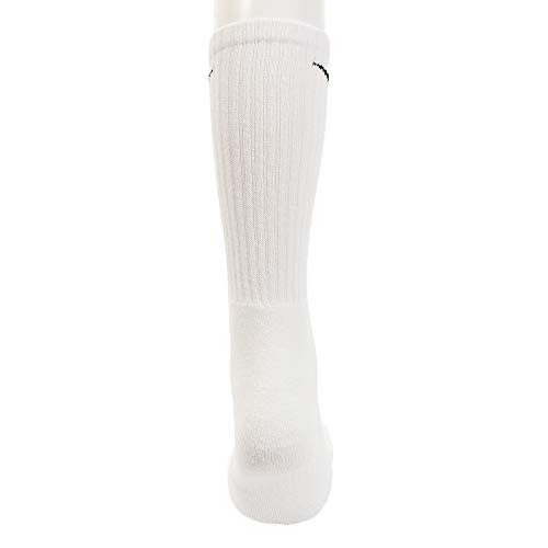 NIKE U NK Everyday Cush Crew 3Pr Socks, Unisex Adulto, White/Black, L