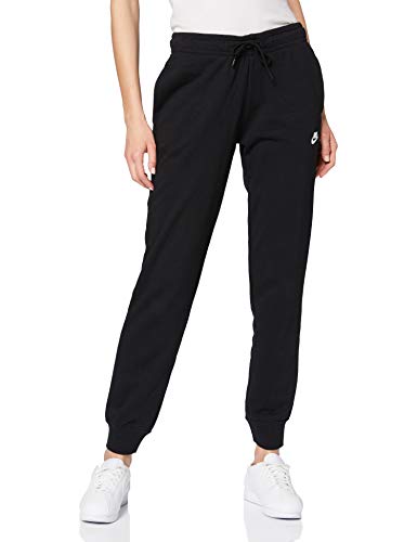 NIKE W NSW Essntl Pant Reg FLC Sport Trousers, Mujer, Black/(White), L