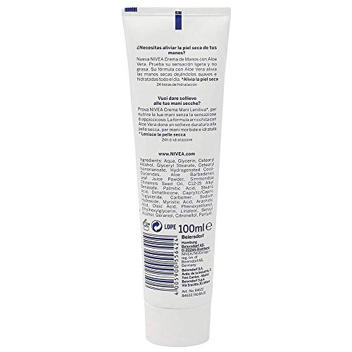 NIVEA crema de manos calmante alos vera tubo 100 ml