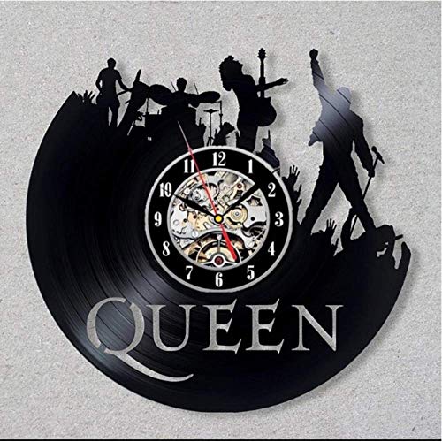 No Reloj de Pared de Disco de Vinilo Queen Vinyl Record Clock Decoración para el hogar Arte de la Pared