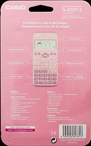 Nuevo Casio FX-83GTX Calculadora científica Rosa