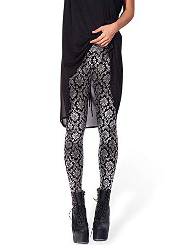 Nuofengkudu Mujer Estampados Leggins Largos Elasticos Cintura Alta Lisos Mallas Deporte Colores Hippie Transpirable Push up Yoga Pantalones (Negro Frustrar,Talla única)