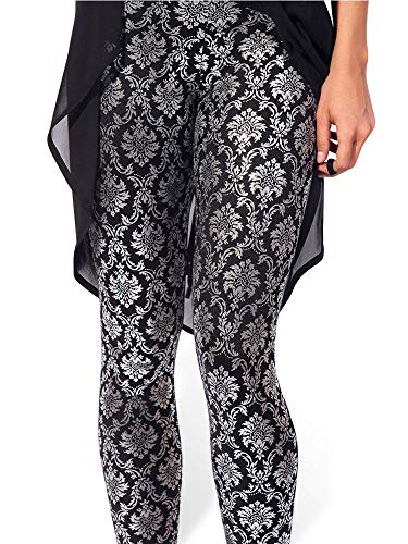 Nuofengkudu Mujer Estampados Leggins Largos Elasticos Cintura Alta Lisos Mallas Deporte Colores Hippie Transpirable Push up Yoga Pantalones (Negro Frustrar,Talla única)