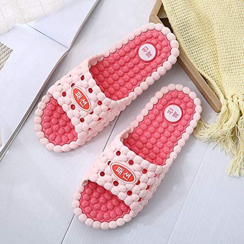 Nwarmsouth Zapatillas de Gimnasio de Suela Blanda, Zapatillas de casa Antideslizantes, Sandalias de Masaje de baño-Purple_44-45, Zapatos de Ducha y Playa para Piscina