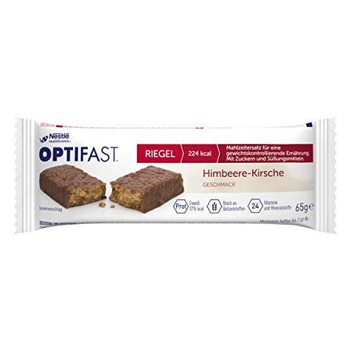 OPTIFAST Barritas Frutos Rojos - Estuche de 6 barritas de 65g cada una, sustitutivas de la comida para control de peso