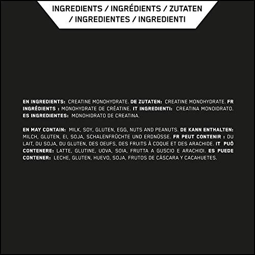 Optimum Nutrition ON Creatina Monohidrato Micronizada, Creatina en Polvo, Suplementos Deportivos para Rendimiento, Sin Sabor, 186 Porciones, 634 g, Embalaje Puede Variar