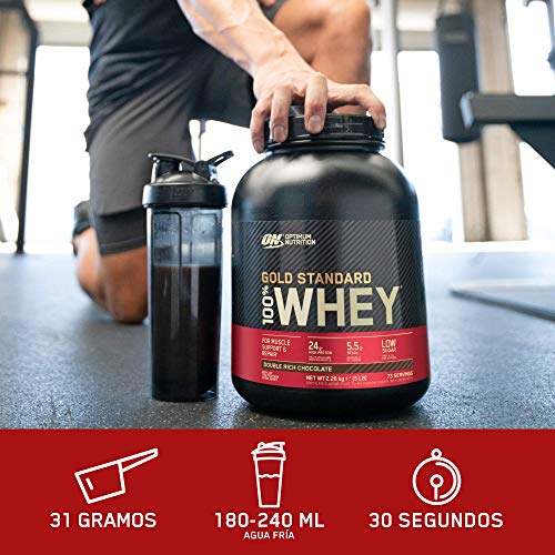 Optimum Nutrition ON Gold Standard 100% Whey Proteína en Polvo Suplementos Deportivos, Glutamina y Aminoacidos, BCAA, Crema de Plátano, 76 Porciones, 2.28kg, Embalaje Puede Variar