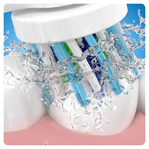 Oral-B Crossaction - Cabezal de Recambio, Set de 3 Recambios para Cepillo Eléctrico Recargable, Cabezal Redondeado con Diseño de Inspiración Profesional para Limpiar Diente por Diente, Blanco