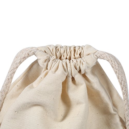 Paquete de 6 Bolsas de Algodón Con Cordón, Bolsa de Lavandería Con Cordón de Algodón Para El Hogar, Bolsa Plana Para Viajes, Uso Doméstico (22 * 28 Cm)