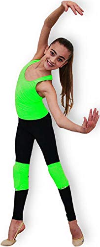 Par de rodilleras Pastorelli para gimnasia rítmica, M (for 12-15 y.o.), Verde fluo