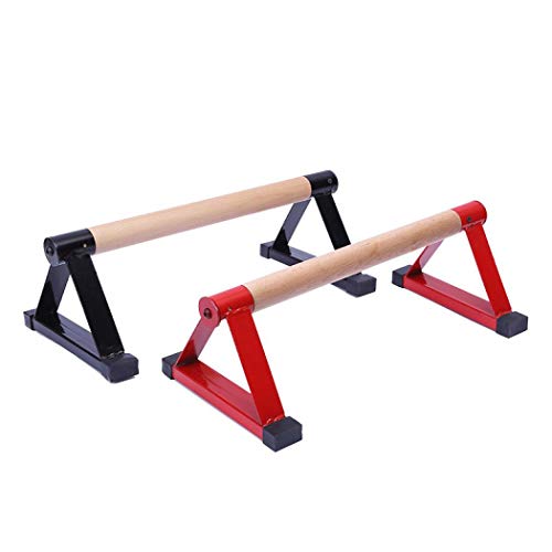 Paralelos de madera, de madera Push-Ups Bar Press-Up Soporte Soporte de Entrenamiento de Músculo de Fitness Calistenia Handstand Equipo de Interior (negro)