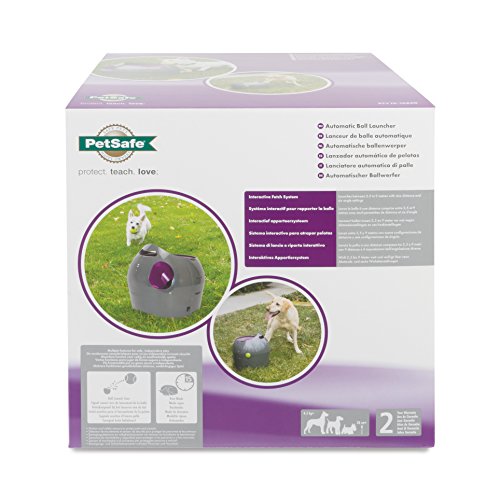 PetSafe: Lanzador automático de Pelotas de Tenis para Perros, Juguete Interactivo para Perros, Entrenamiento de Juego en Interiores o Exteriores, Configuración múltiple, Resistente al Agua