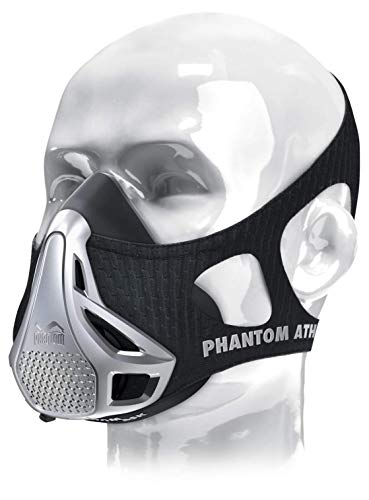 Phantom Athletics Training Mask - Aumente su Rendimiento en el Deporte - Plateado/Negro