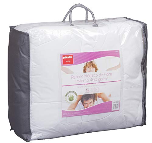 Pikolin Home - Edredón/Relleno nórdico  hipoalergénico de fibra Aloe Vera, invierno, 400gr/m², 220x220cm-Cama 135/140 (Todas las medidas)