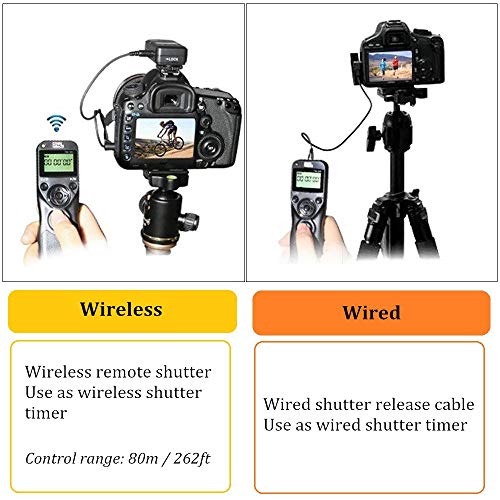 Pixel FSK 2.4GHz TW283-DC0 Mando a Distancia Digitales con Temporizador Inalámbrico para Nikon D40s D800E D810A D3X D3 D3s D4 D5 D800 D810 D700 D500 D300 D200 N90s F5 F6 F100 F90 F90X