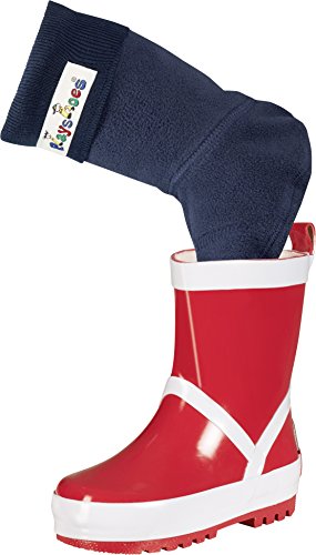 Playshoes Fleece-Stiefel-Socke, Calentadores Unisex Niños, Azul, 24/25 EU