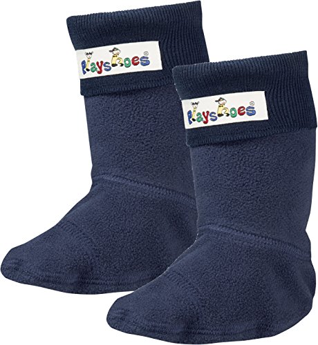 Playshoes Fleece-Stiefel-Socke, Calentadores Unisex Niños, Azul, 24/25 EU