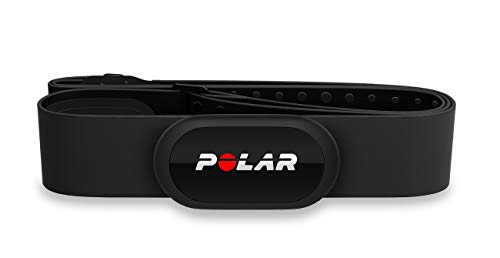 Polar H10 Sensor de frecuencia cardíaca - ANT+, Bluetooth, ECG resistente al agua con banda elastica pectoral - Negro Talla M/XXL