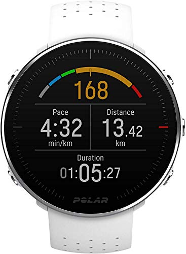 Polar Vantage M -Reloj con GPS y Frecuencia Cardíaca - Multideporte y programas de running - Resistente al agua, ligero - Blanco Talla M/L