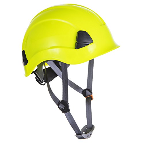 Portwest PS53 - Casco resistente para trabajo en altura, Amarillo, 52 - 63 cm