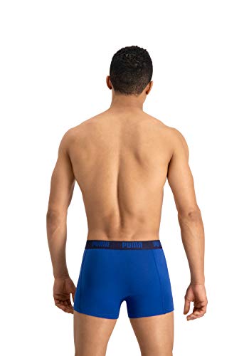 Puma Basic - Boxer para hombre, color Azul / Azul marino, talla Large, paquete de 2