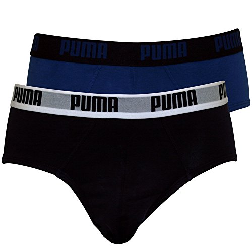 Puma Basic Brief 2P - Calzoncillos para hombre, color azul, talla L