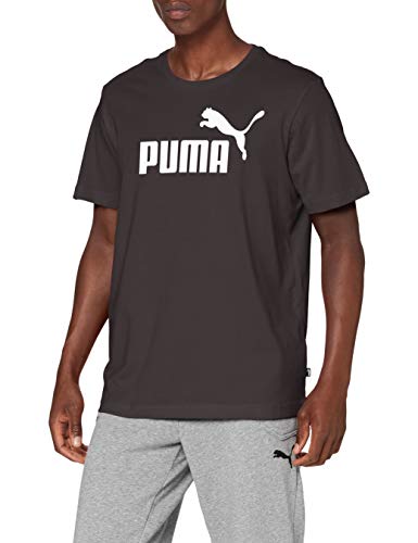 Puma Essentials LG T Camiseta de Manga Corta, Hombre, Negro (Cotton Black), S