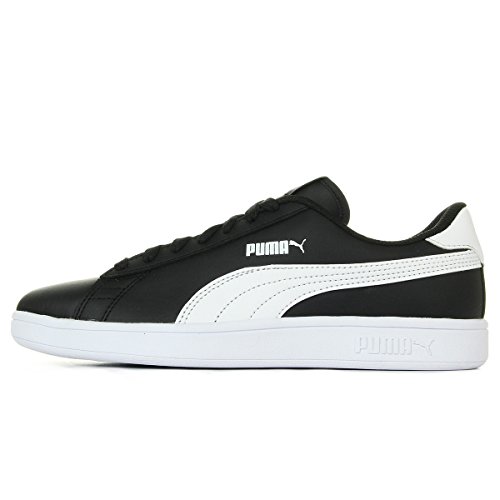 PUMA Smash V2 L Jr, Zapatillas Unisex Adulto, Negro Black White, 39 EU