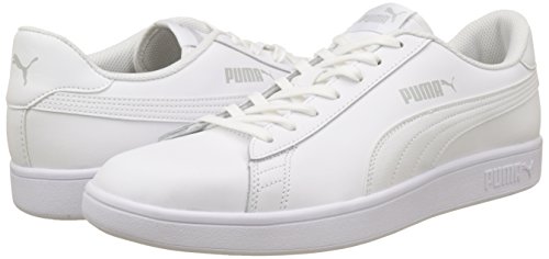 PUMA Smash V2 L, Zapatillas Unisex Adulto, Blanco White White, 42.5 EU