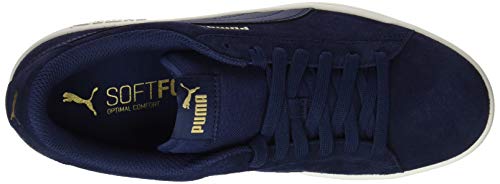 PUMA Smash v2, Zapatillas Unisex Adulto, Azul (Peacoat-Gold-Whisper White), 38.5 EU