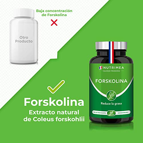 Quemagrasas Natural Adelgazante Termogenico Adelgazar Potente Forskolina Fat Burner Natural Acelera el Metabolismo Capsulas vegetales Fabricado en FRANCIA - Perder Peso Rapido SIN Efecto Rebote !!